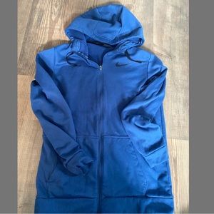 Mens Nike zip up dri fit hoodie. Size S. Fleece lined